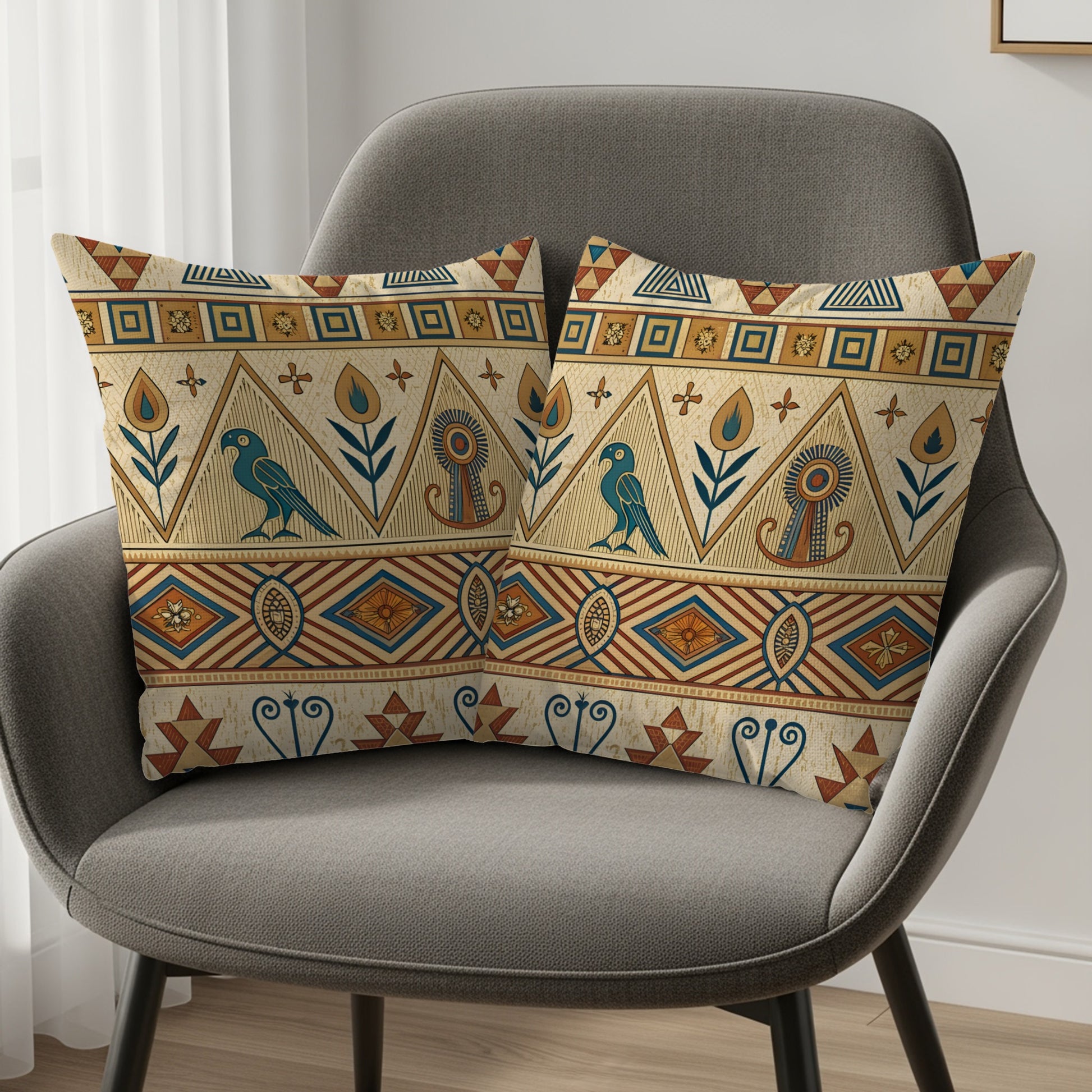 Decorative Abstract Pattern Lumbar Pillow Cover Set