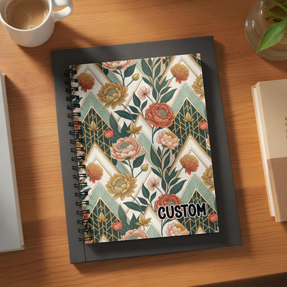 Custom Floral Spiral-Bound Notebook Custom Journal
