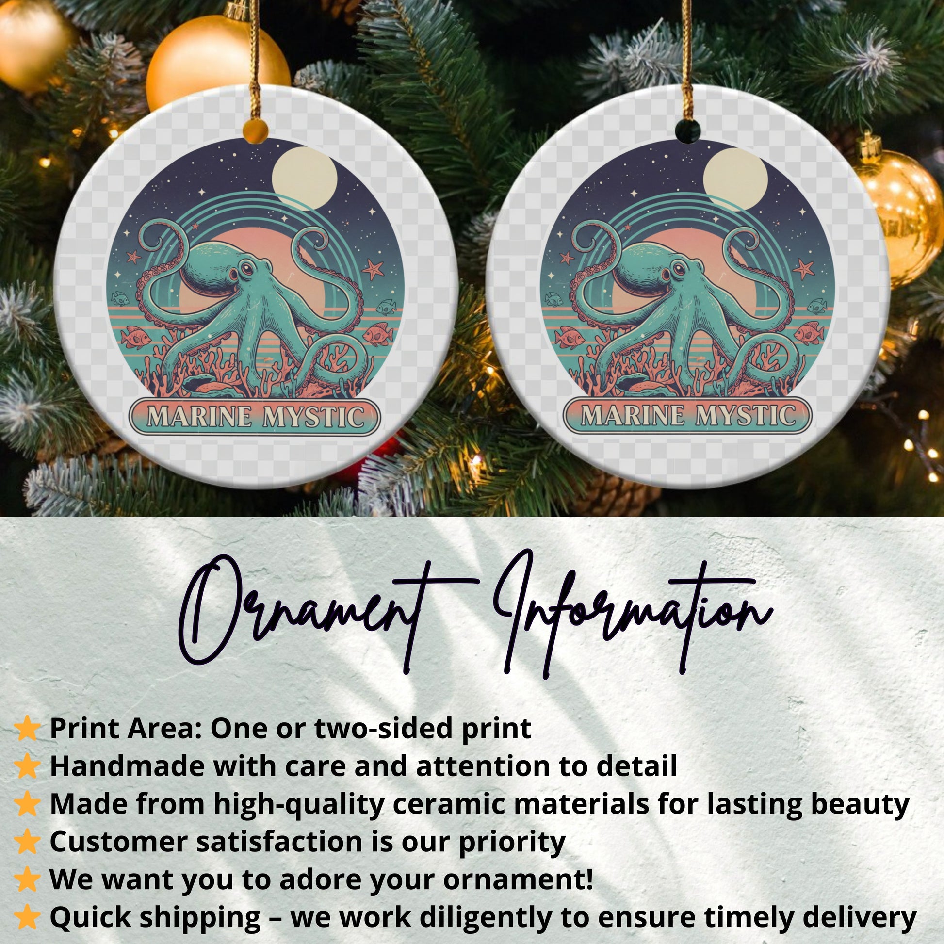 Marine Mystic Two-Sided Print Ornament product