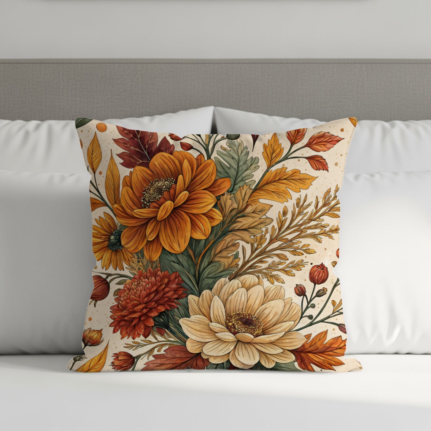 Autumn Flower Design Decorative Pillow product