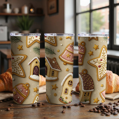 Festive Cookie Holiday Season Home Decor Design Tumbler - Walk Greener