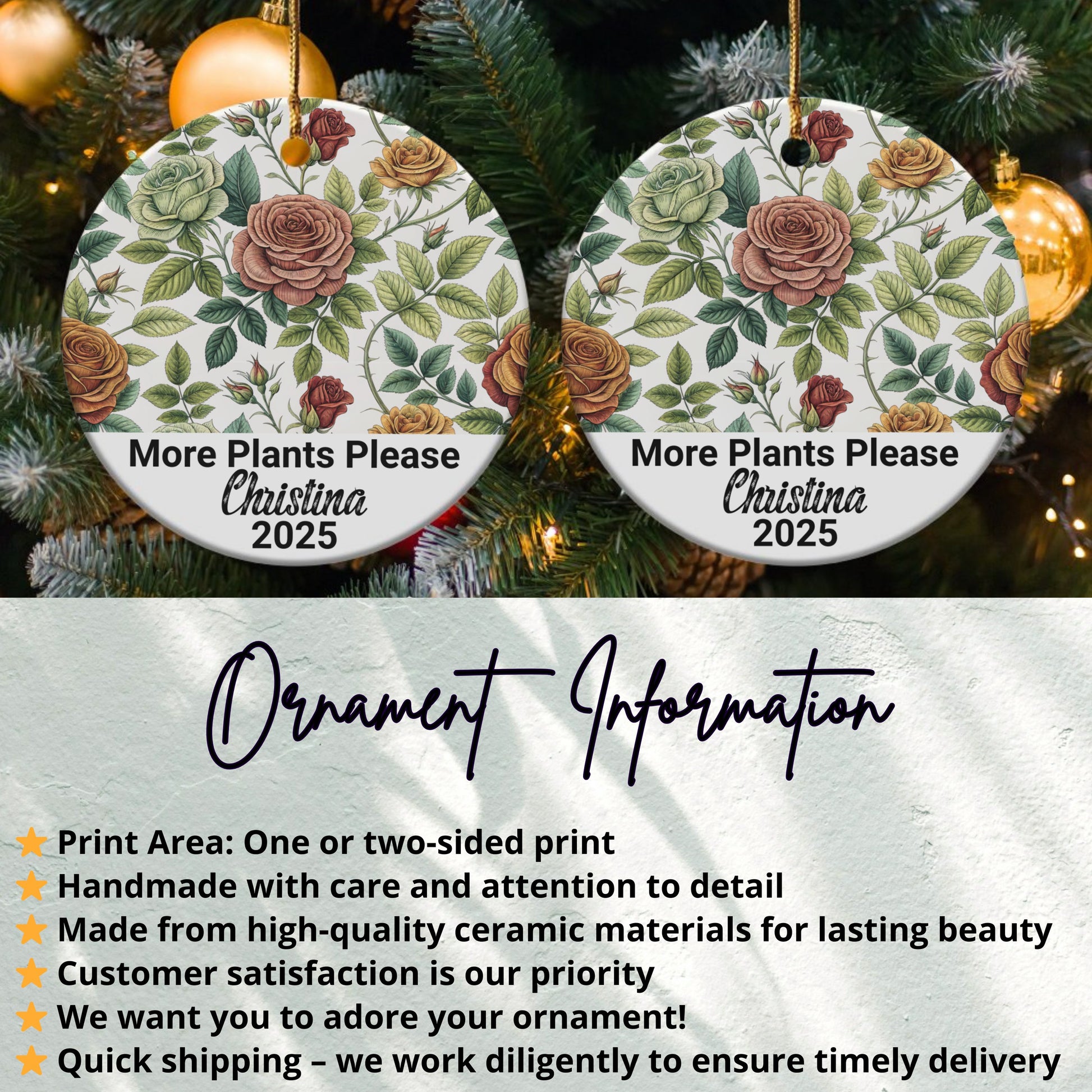 More Plants Please Customized Ornament product type