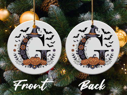Personalized Halloween Initial Ornament product