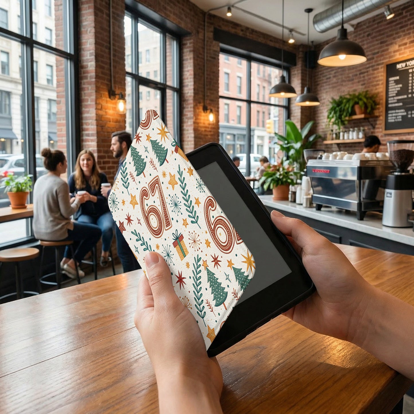 Festive Christmas Pattern Tablet Sleeve Accessory