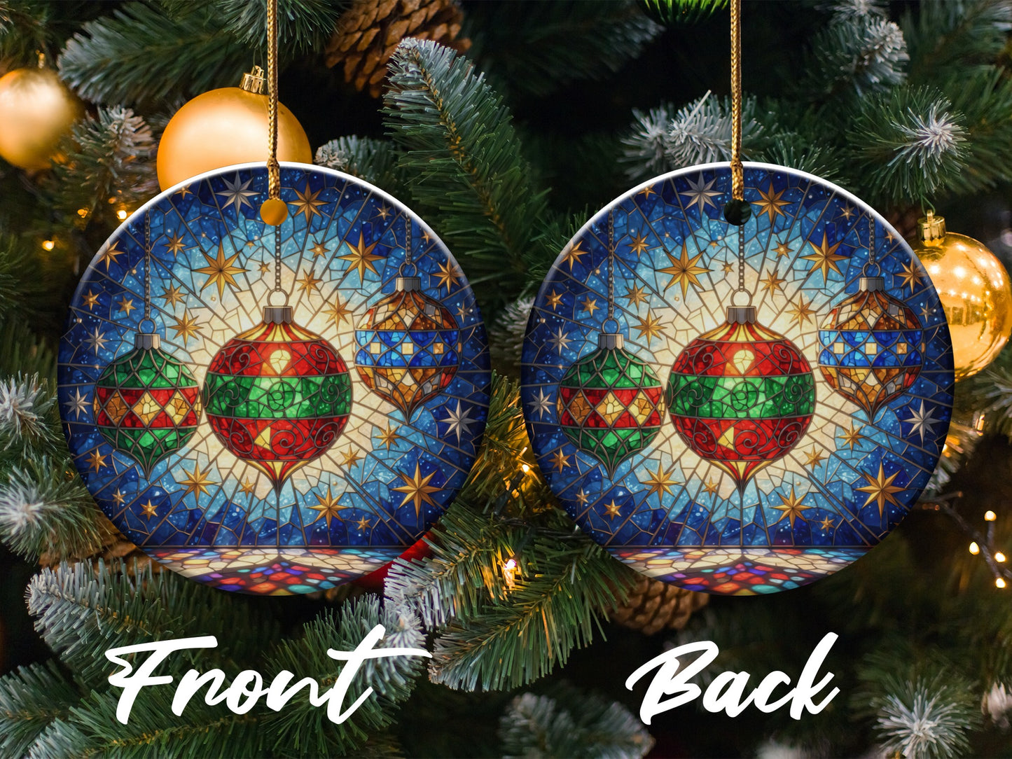 Hand Painted Colorful Christmas Ornaments product