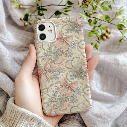 Elegant Floral Bow Design Hard Case Phone Cover