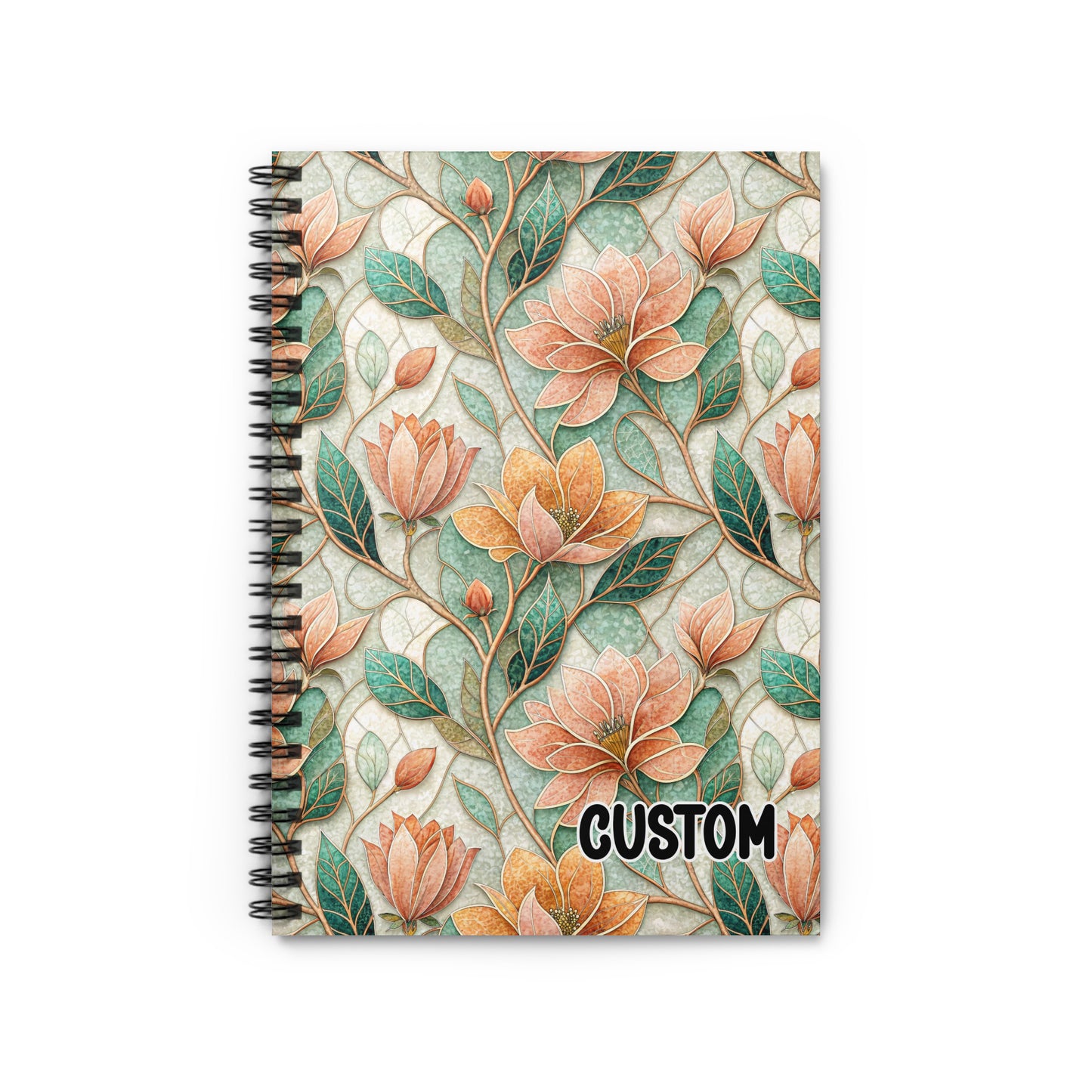 Floral Custom Design Spiral Notebook Customizable
