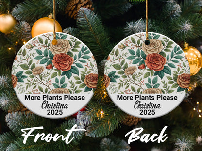 Personalized Floral Christmas Ornament 2025 product