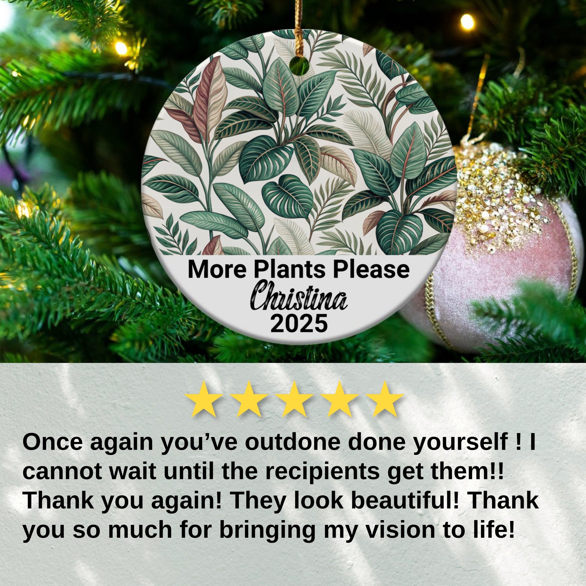 More Plants Please 2025 Custom Ornament product