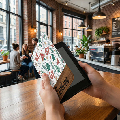 Custom Tablet Cover with Festive Holiday Print Design