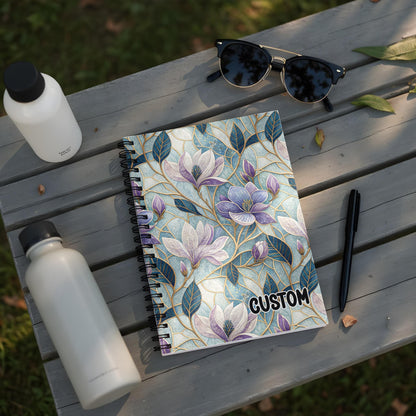 Custom Floral Design Spiral Bound Notebook