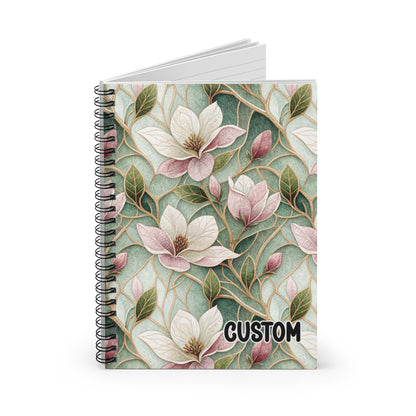 Custom Floral Design Spiral Bound Notebook