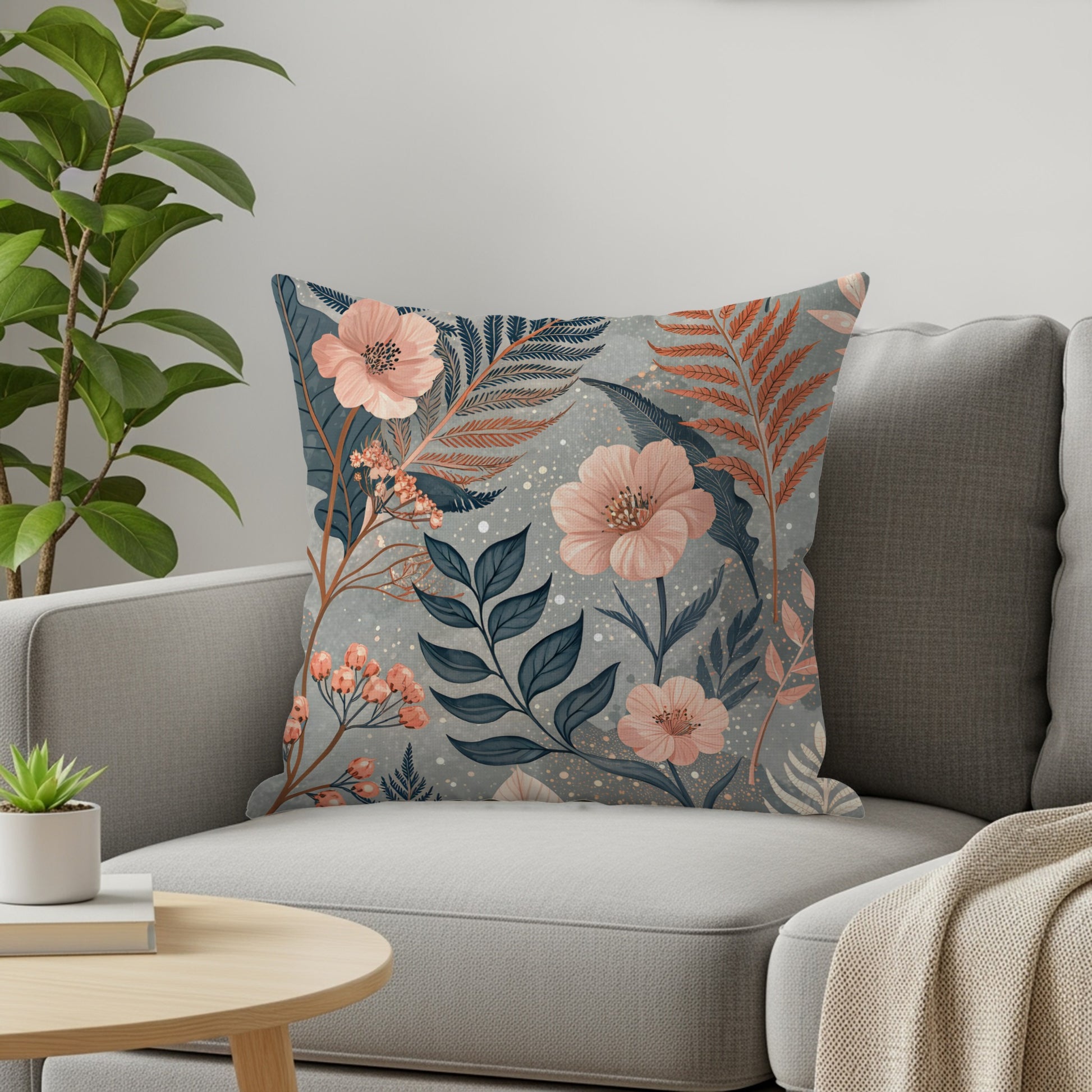 Elegant Floral Pattern Decorative Cushion Cover