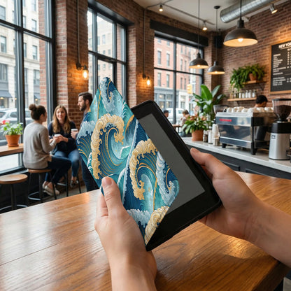 Ocean Wave Design Tablet Cover for Stylish Protection