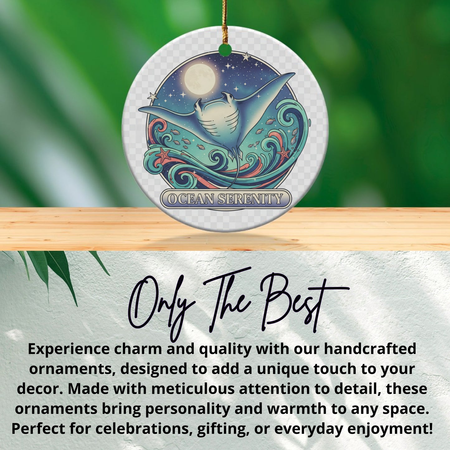 Ocean Serenity Handcrafted Ornament product type