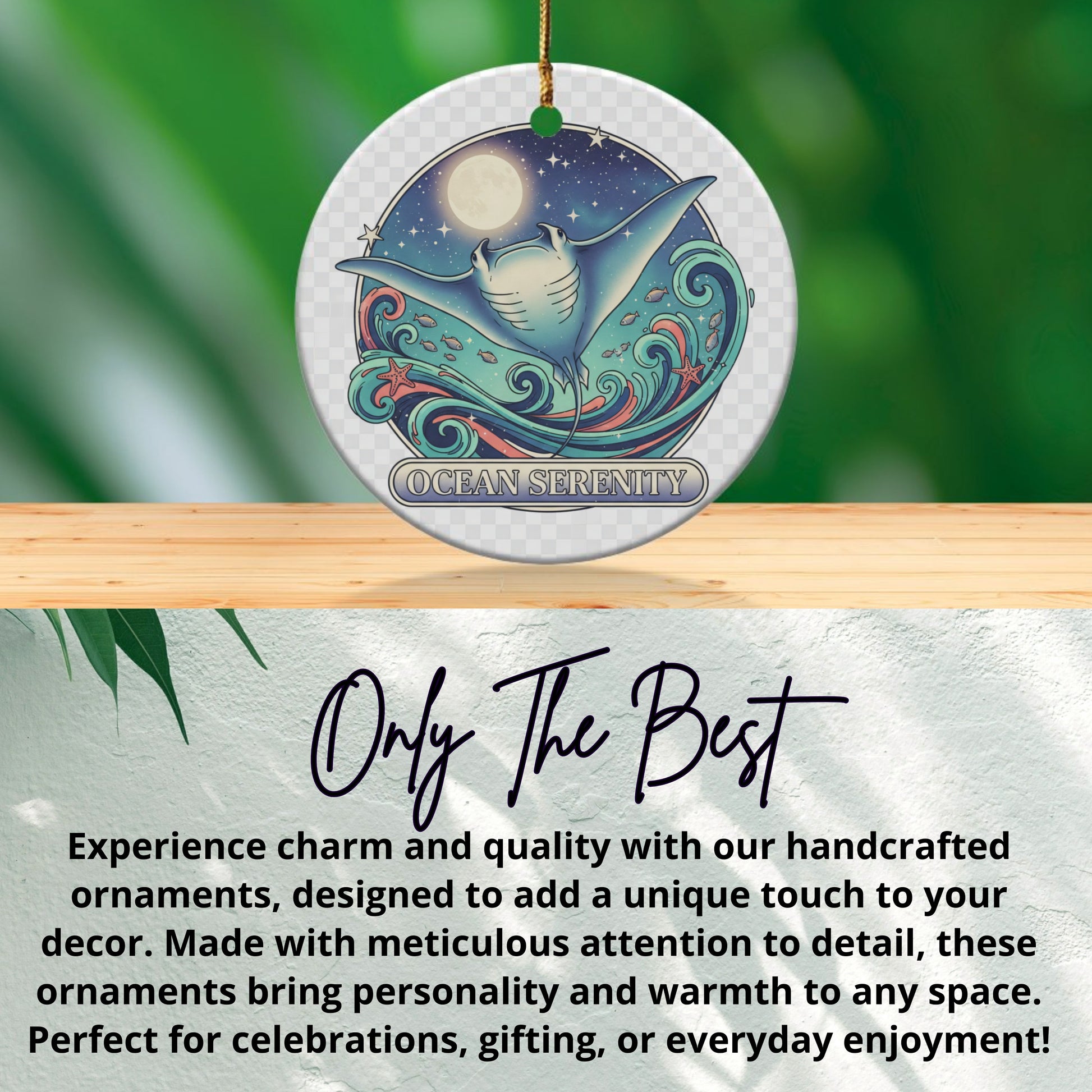 Ocean Serenity Handcrafted Ornament product type