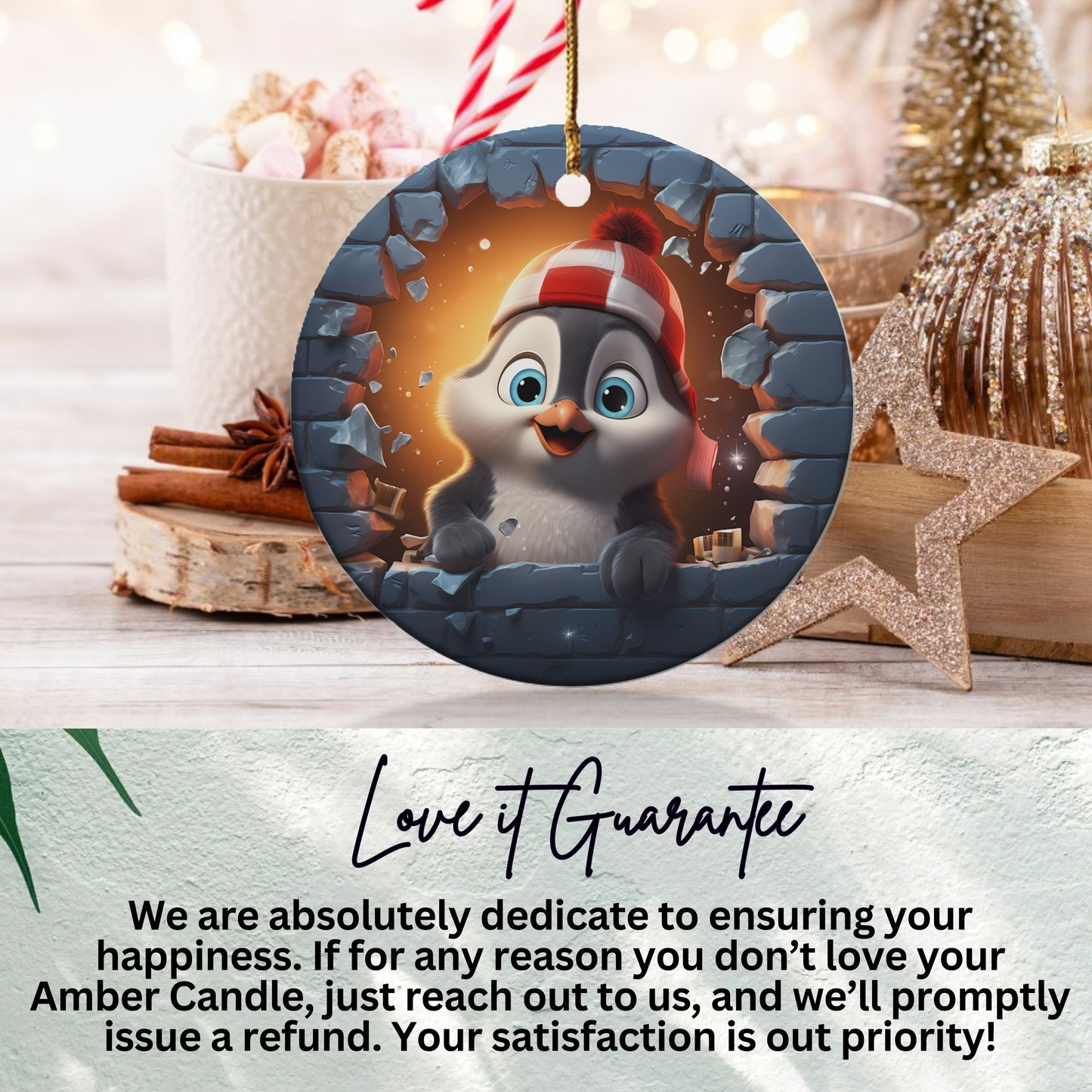 Adorable Penguin Christmas Ornament Holiday product