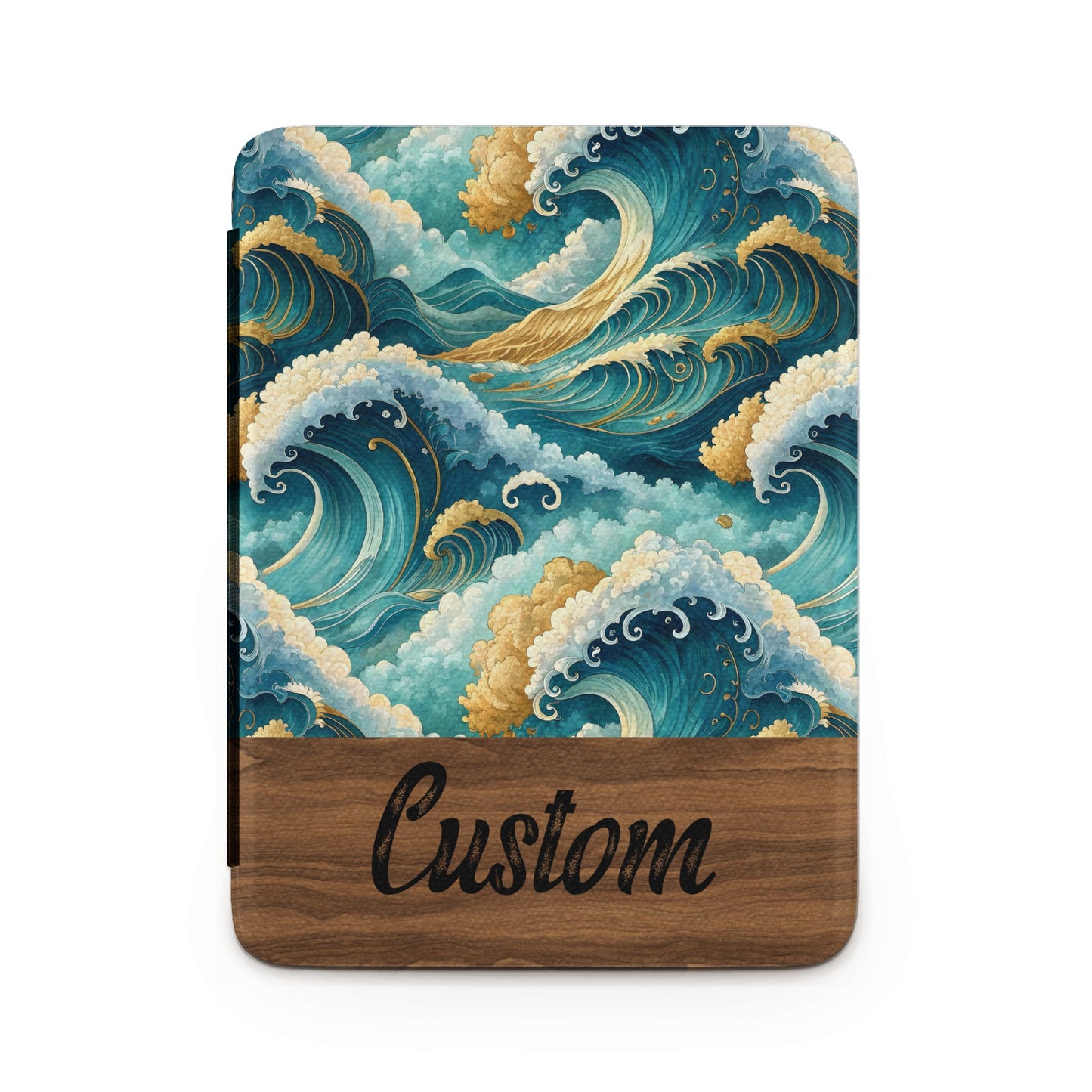 Custom Ocean Waves Artistic Design iPad Case
