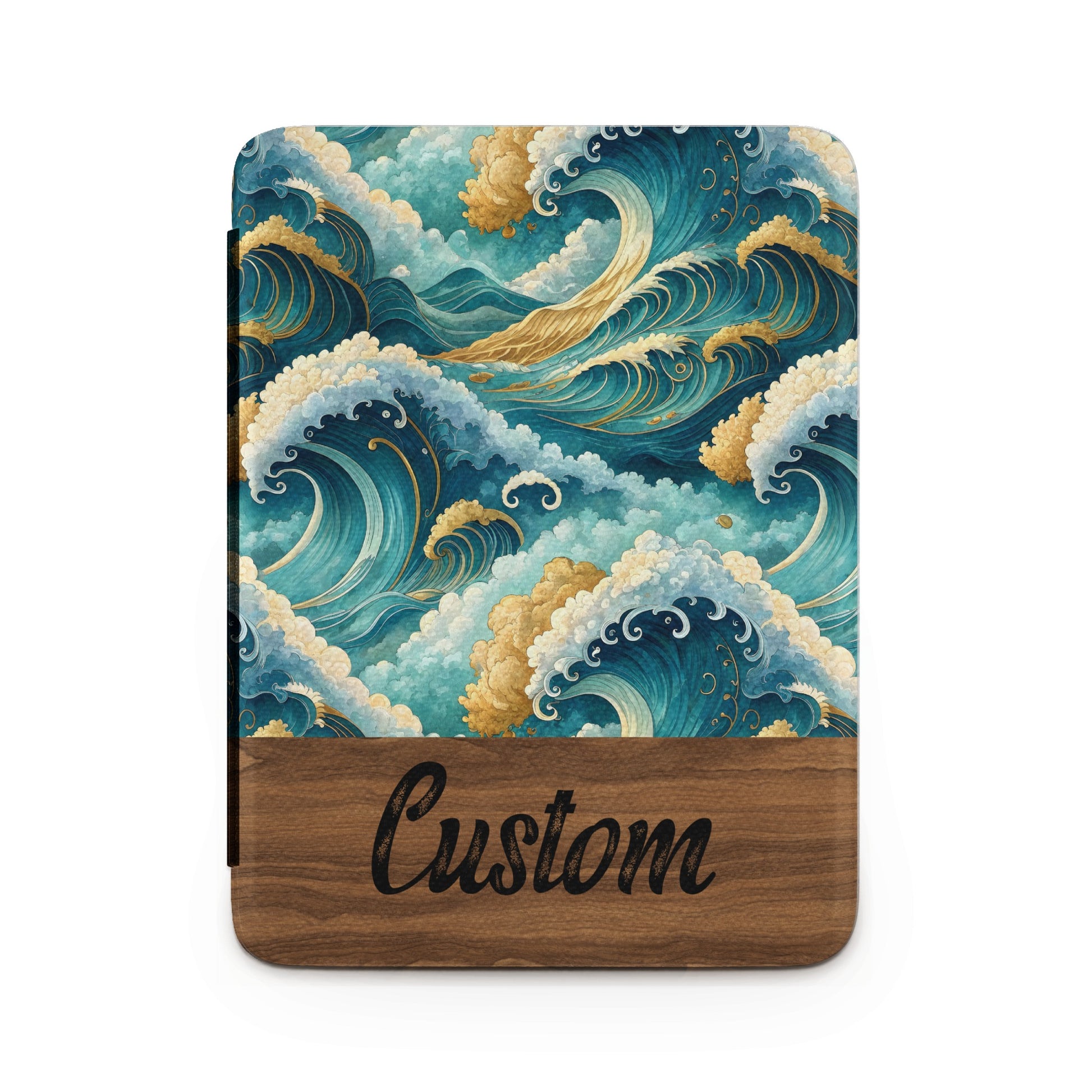 Custom Ocean Waves Artistic Design iPad Case