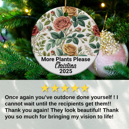 Floral Christmas Ornament Gift 2025 Product