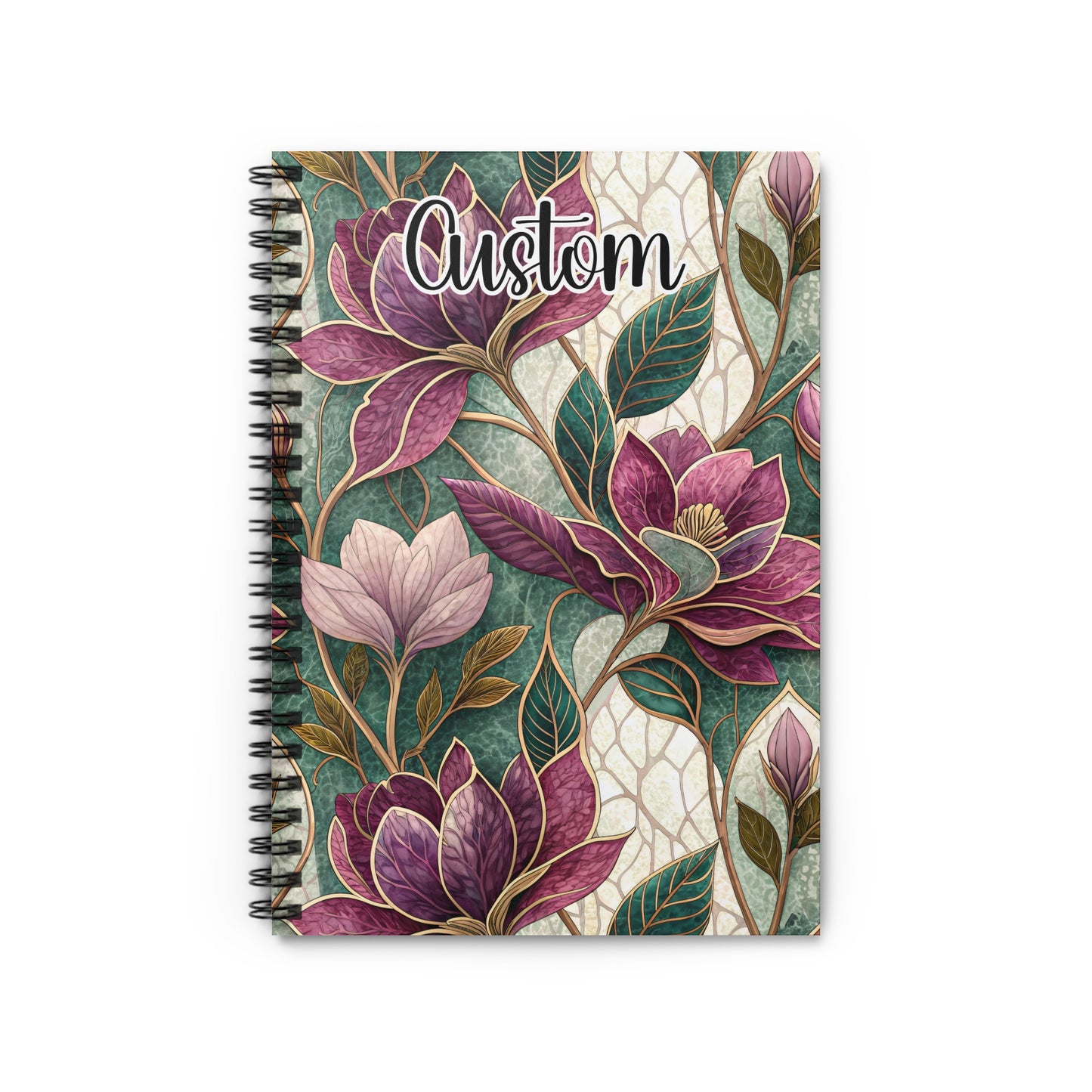 Custom Floral Design Spiral Notebook for Everyday Use