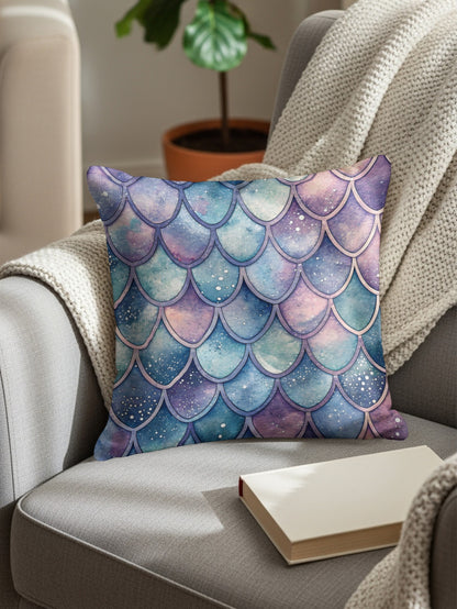 Mermaid Scales Pattern Throw Pillow for Home Decor