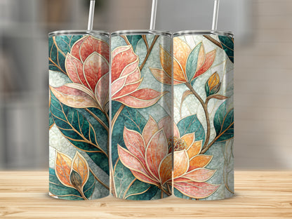 Elegant Floral Dream Design Perfect Art Nouveau Style 20 oz Skinny Tumbler - Walk Greener