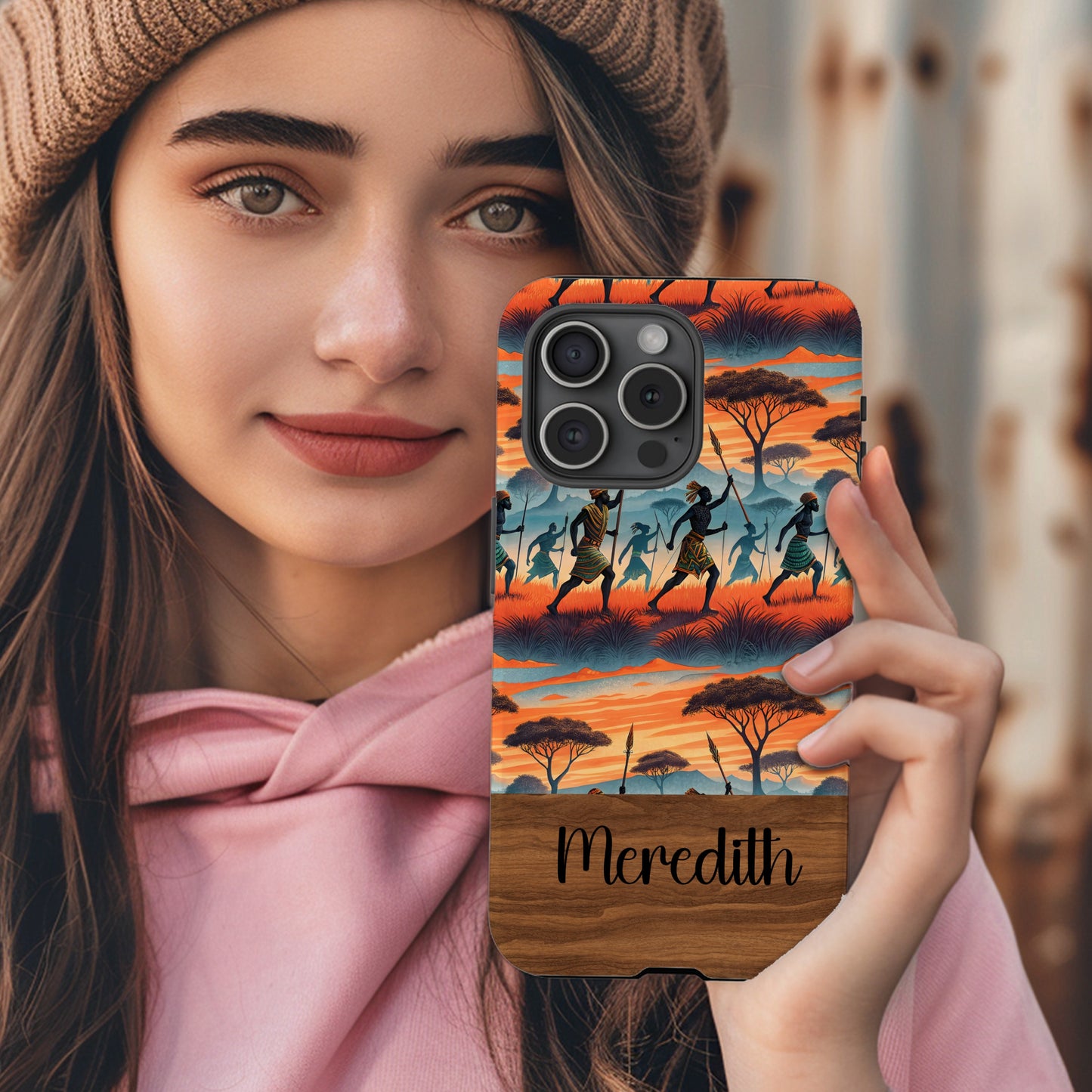 Personalized Sunset Safari Design Phone Case for Meredith
