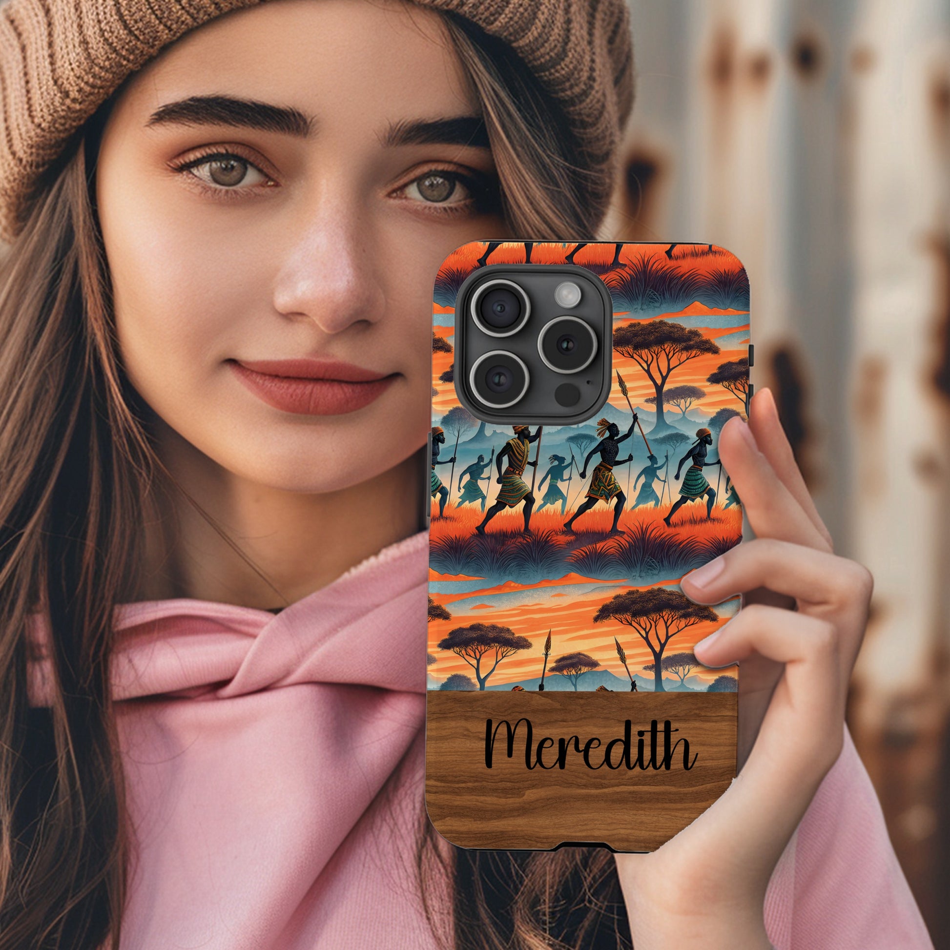 Personalized Sunset Safari Design Phone Case for Meredith