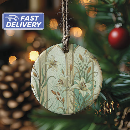 Beautiful Floral Pattern Christmas Tree Ornament