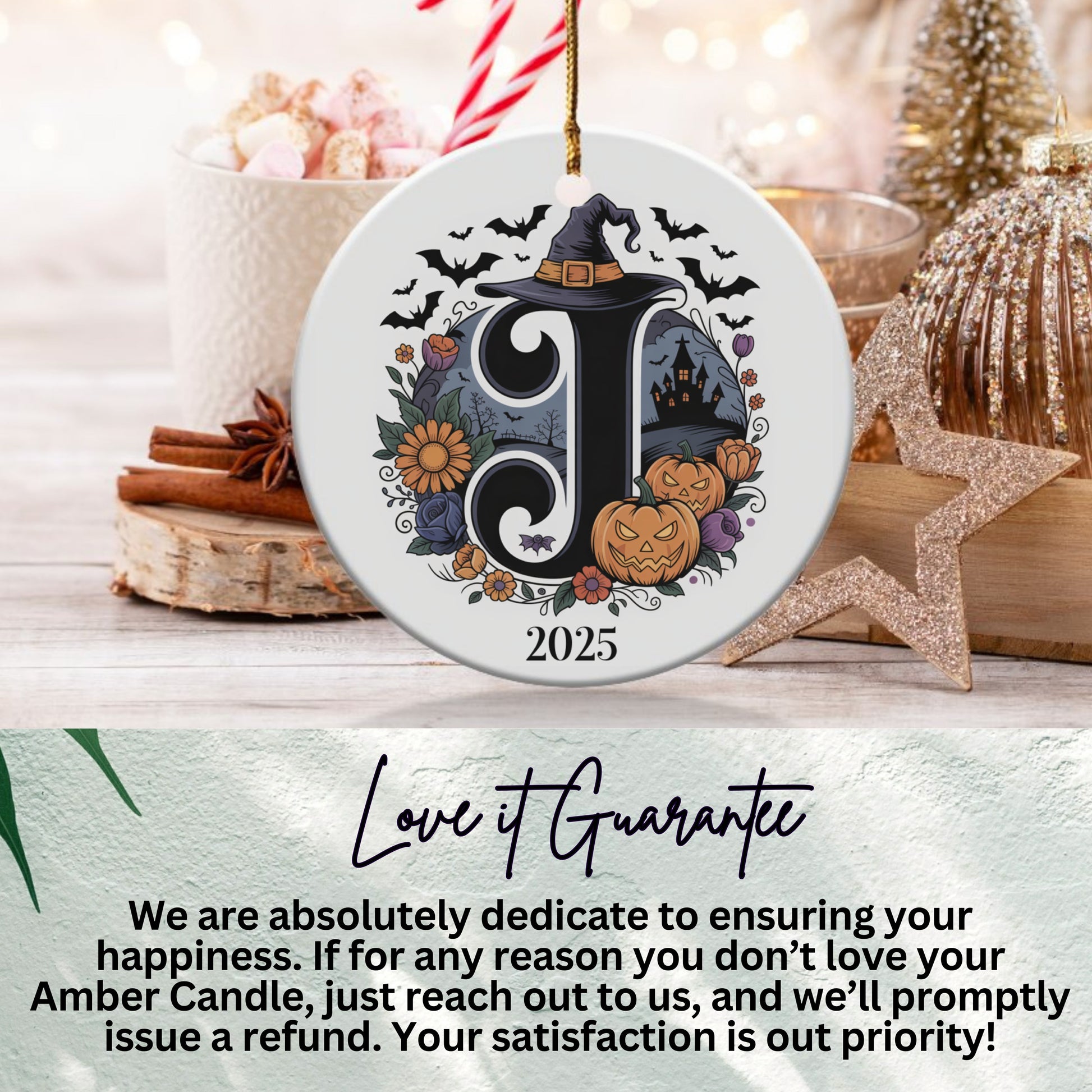Halloween Themed Personalized 2025 Holiday Ornament product