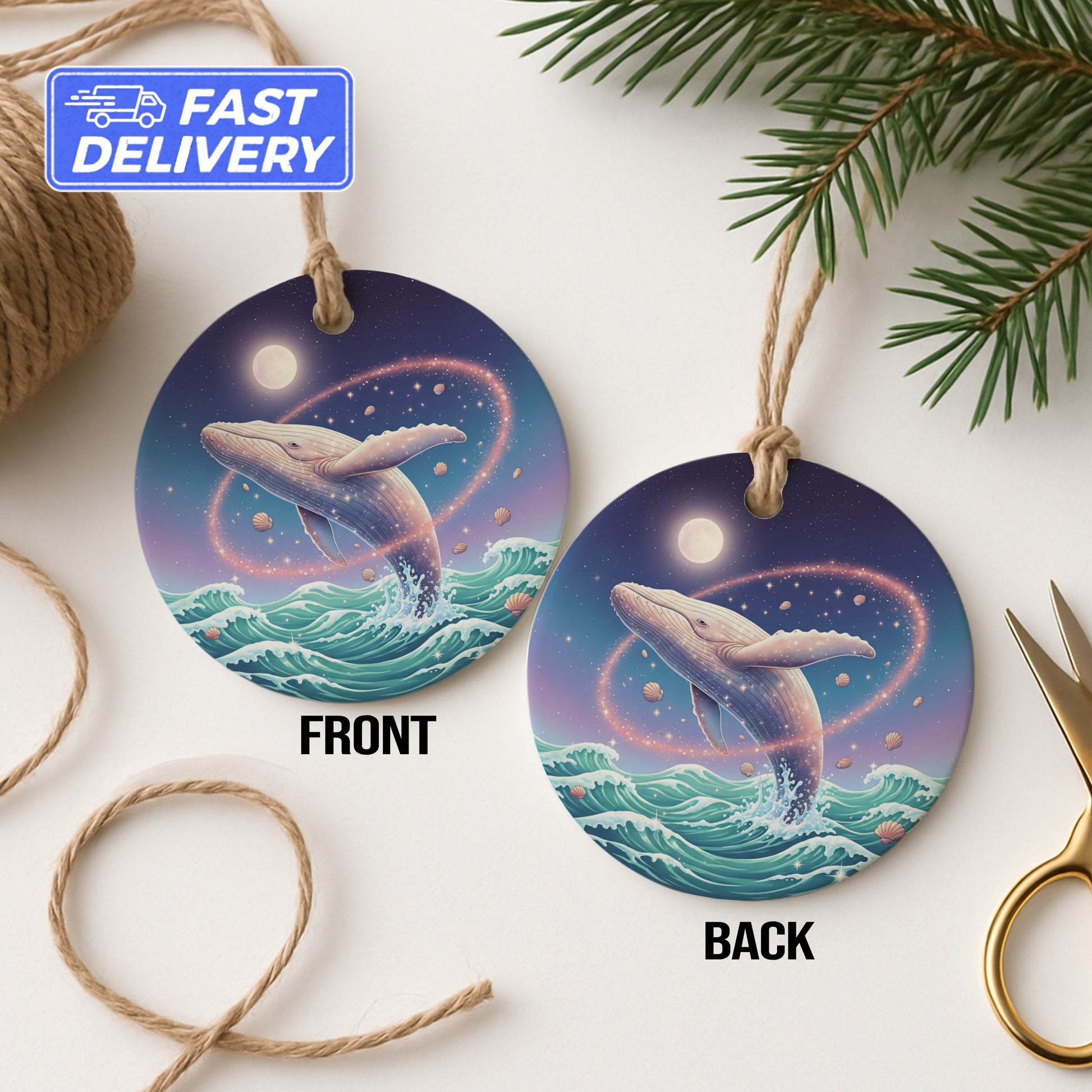 Celestial Whale Double-Sided Hanging Ornament product type