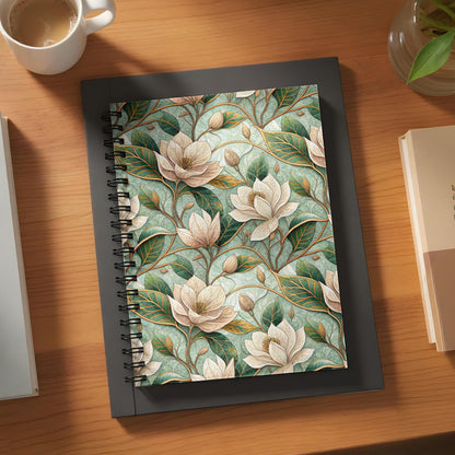 Elegant Floral Design Spiral Notebook for Daily Writing