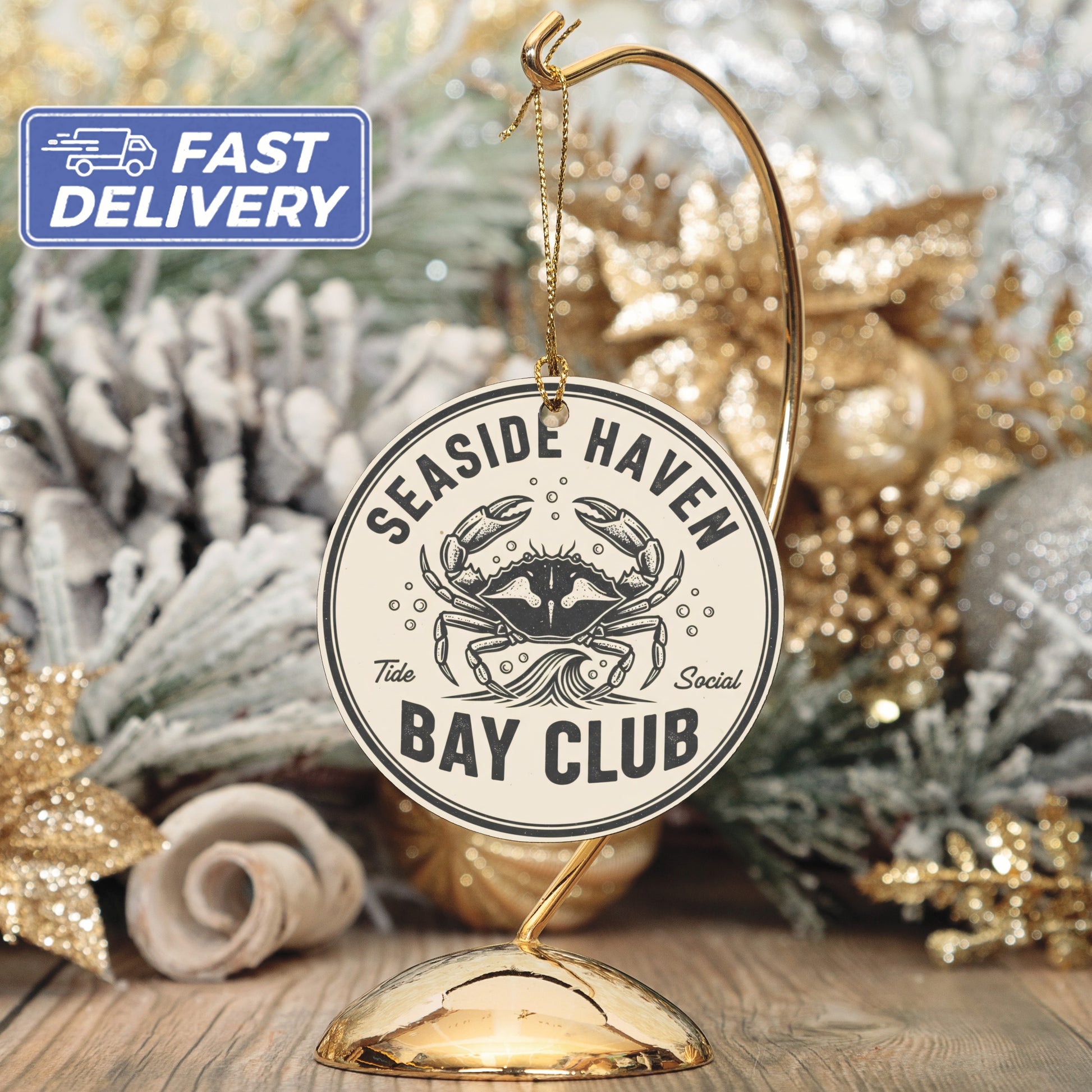 Seaside Haven Bay Club Christmas Ornament product