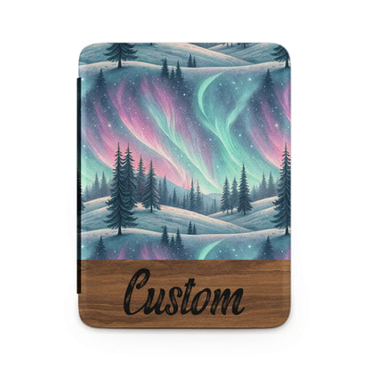 Custom Northern Lights and Forest Kindle Cover