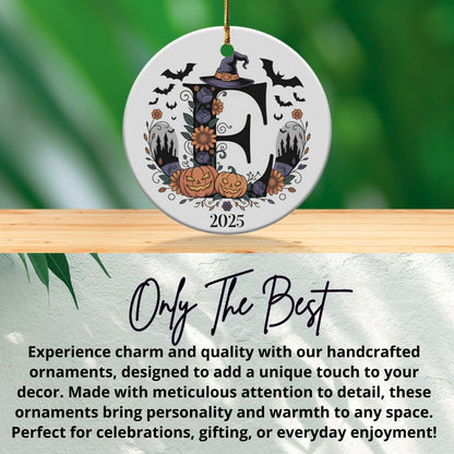 Halloween Witch Initial 2025 Ornament product