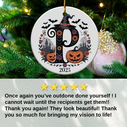 Personalized Halloween Initial Ornament 2025 product