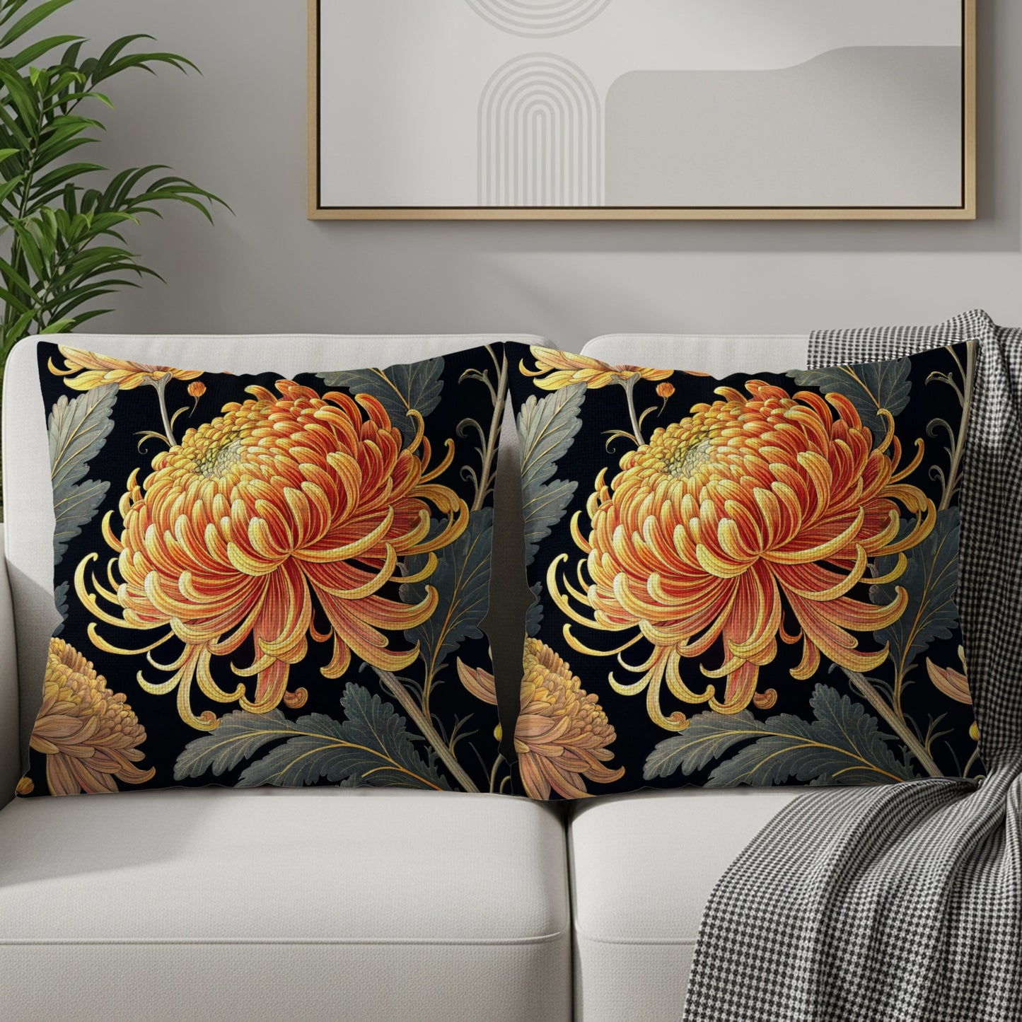 Elegant Floral Design Decorative Cushion Cover Set