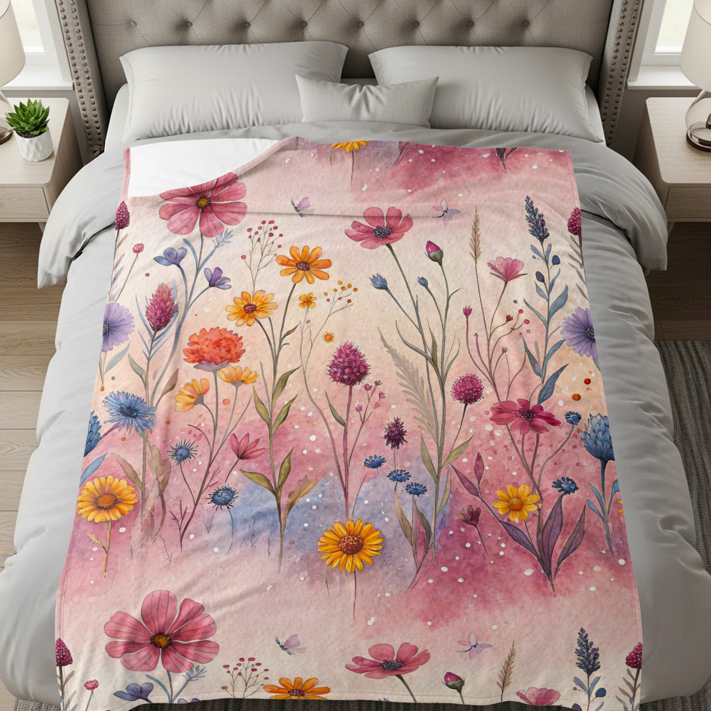 Watercolor Wildflower Meadow Delicate Floral Pattern - Walk Greener