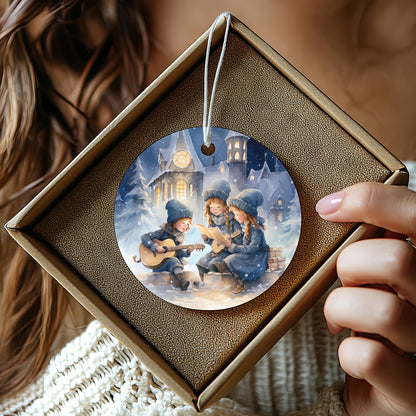Christmas Family Playing Music Ornament product type