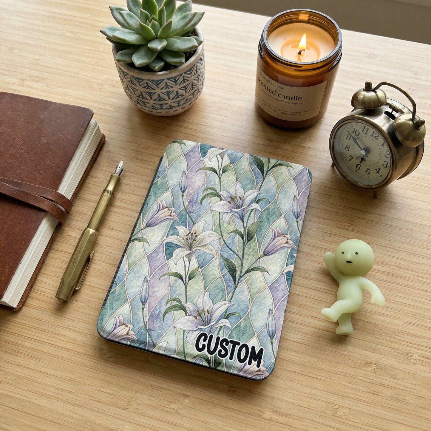 Custom Floral Patterned Hardcover Notebook