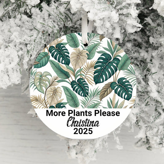 More Plants Please Personalized Ornament product