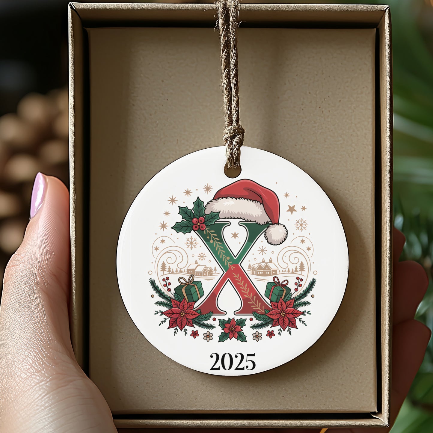 Personalized Christmas Ornament with 2025 Design product