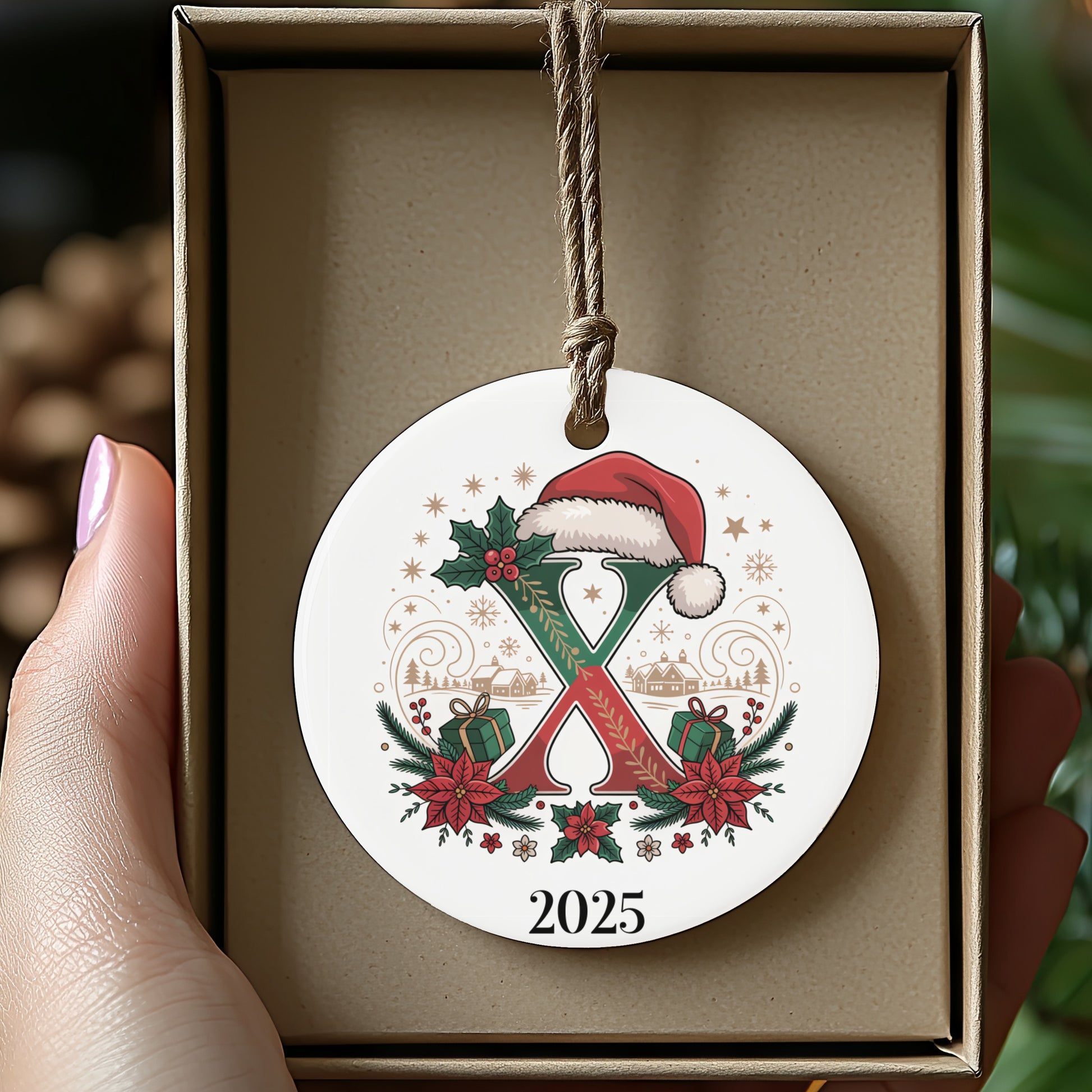 Personalized Christmas Ornament with 2025 Design product