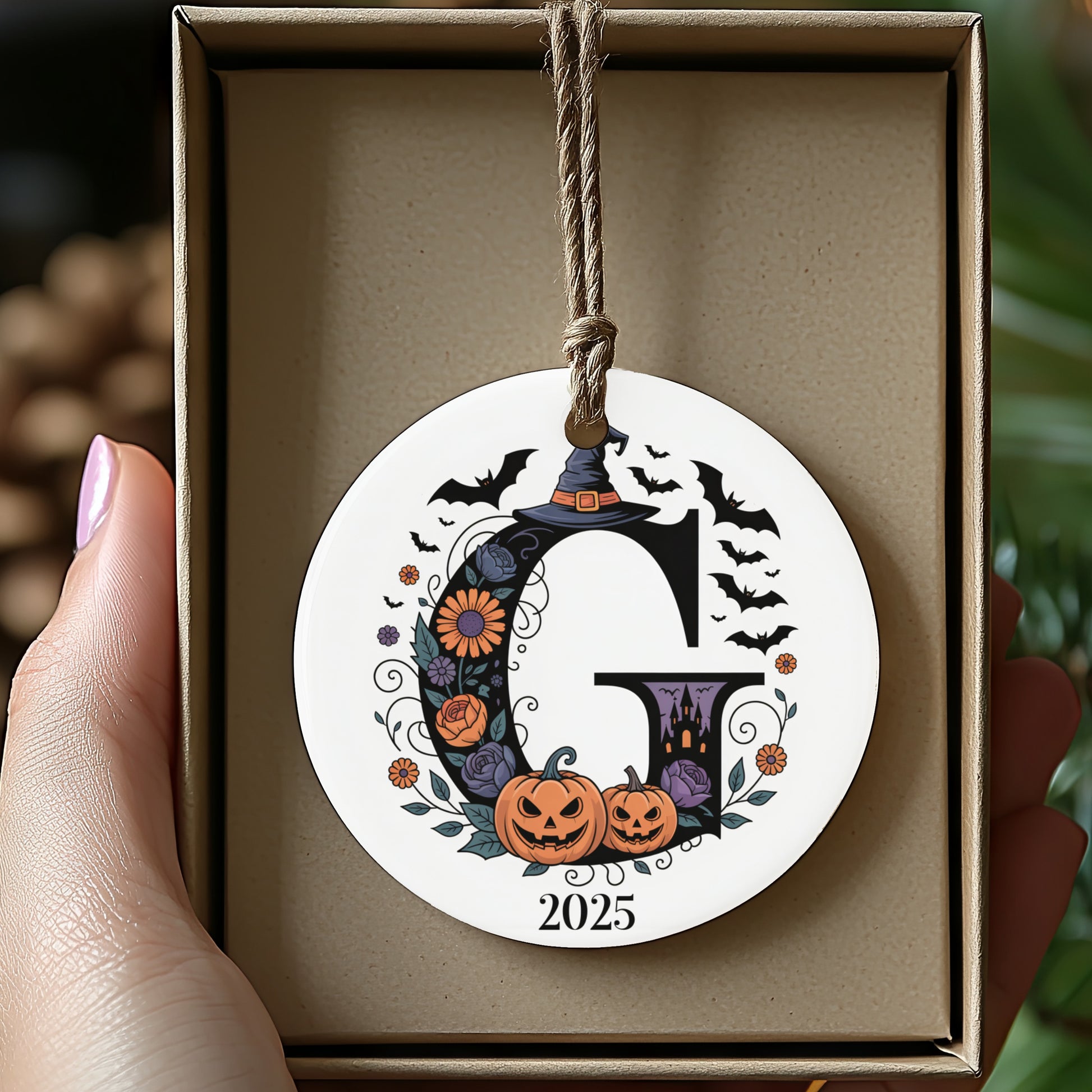 Halloween 2025 G Initial Ornament Holiday Decoration product