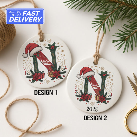 Personalized Christmas Letter N Ornament product