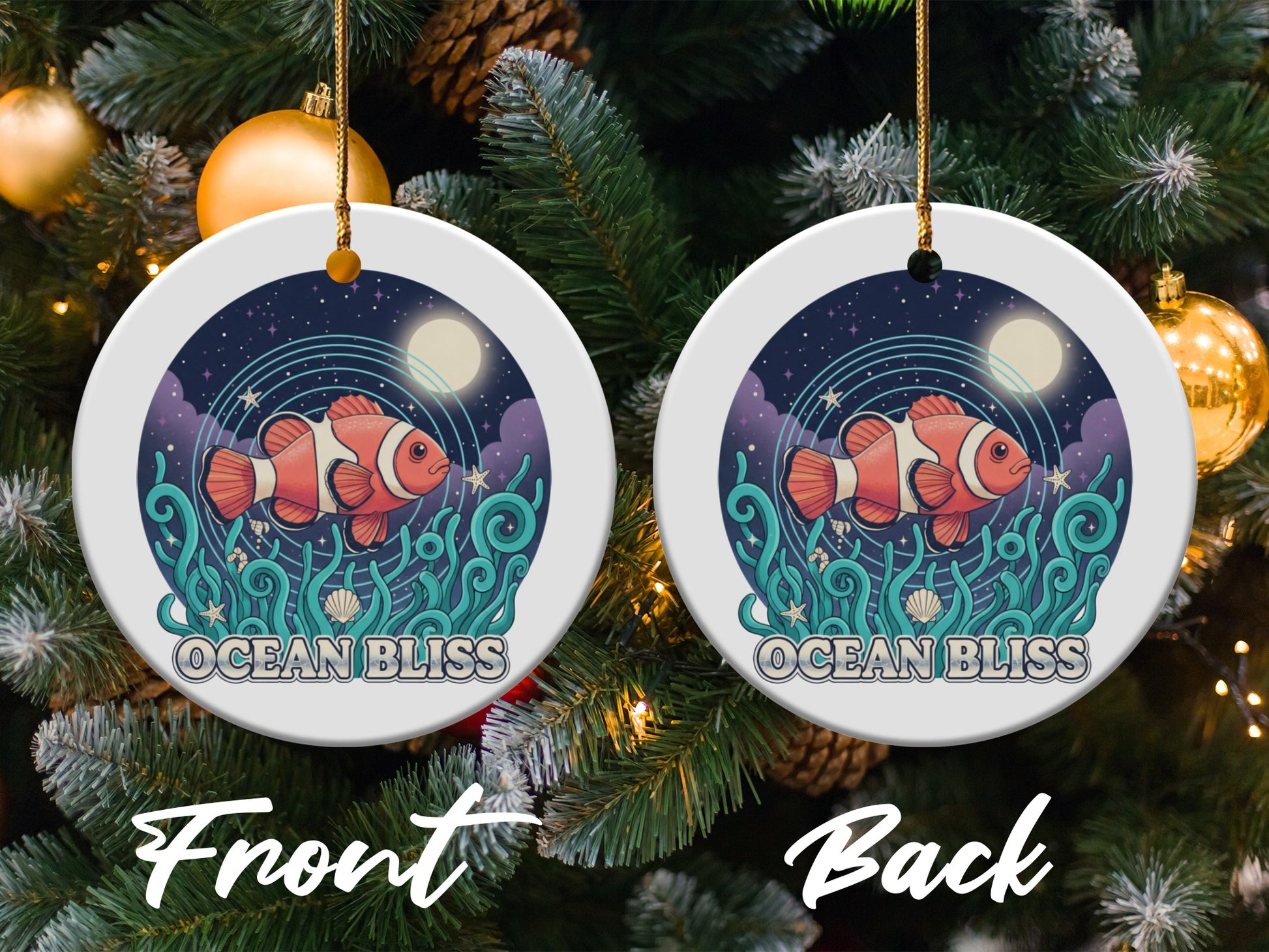 Ocean Bliss Fish Themed Holiday Ornament product type
