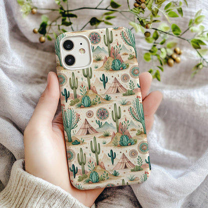 Beautiful Desert Landscape Cactus Pattern Phone Case