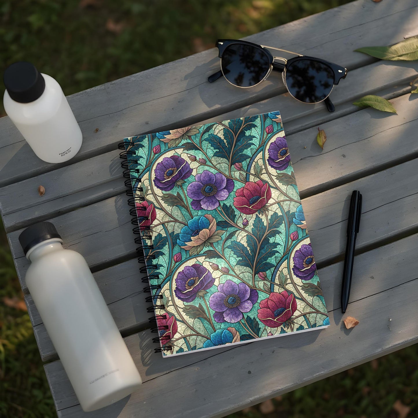 Detailed Floral Pattern Spiral Bound Notebook