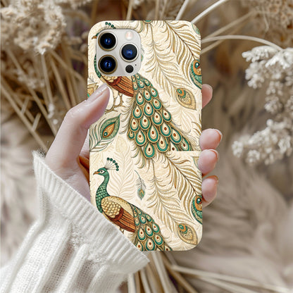 Elegant Peacock Design Protective Phone Case